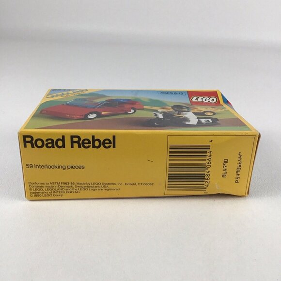 Lego 6644 Legoland Town System ROAD REBEL 59 Interlocking Pieces 1990 New Sealed - Picture 2 of 7
